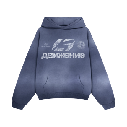 Blue Washed Motion Hoodie
